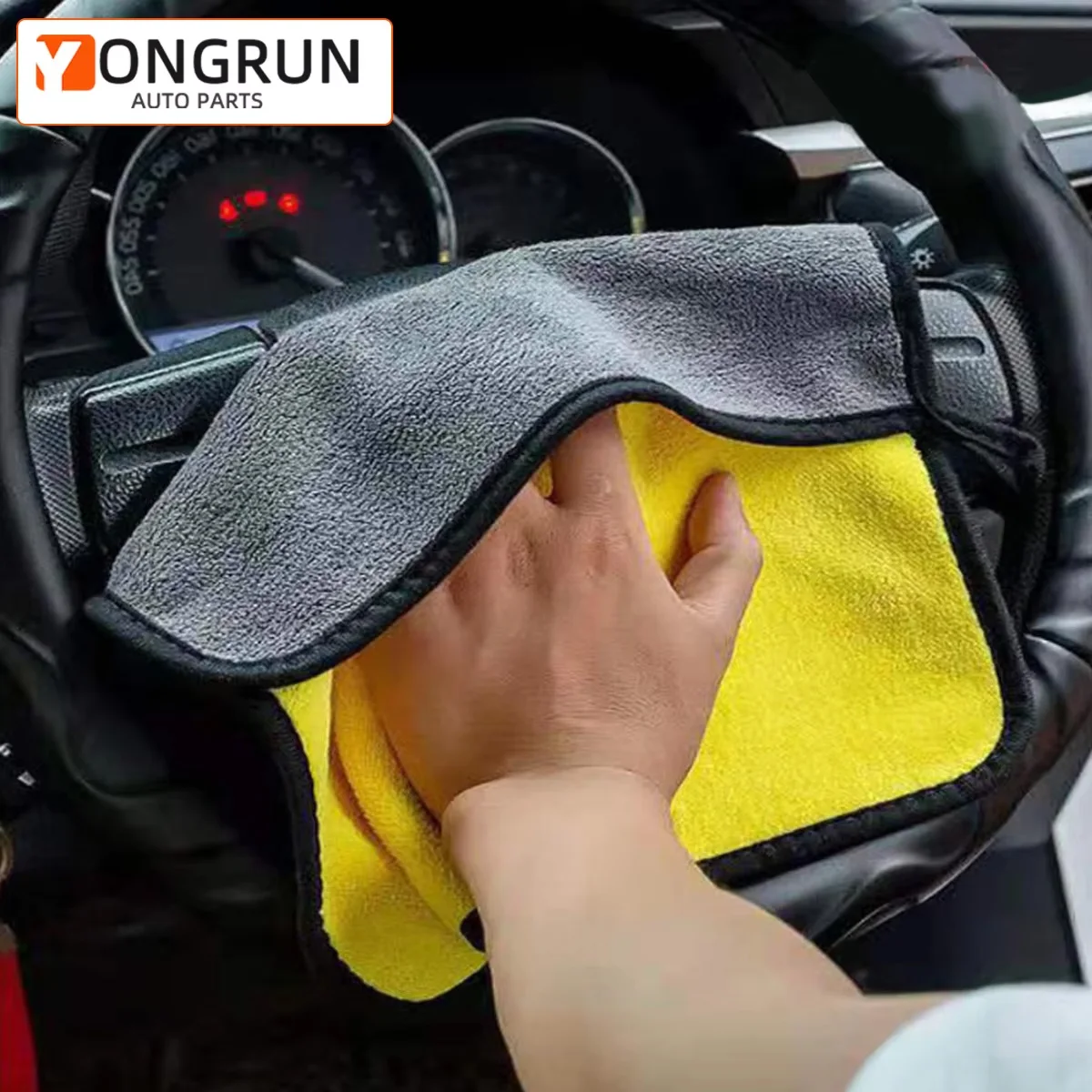 Autowaschhandtuch, ultrafeines Faserhandtuch, 30 x 30 cm, Autoreinigung, Detail, Stoff, Wachsentfernung, Polieren, Trocknen, Autowäsche, Reinigungstuch Image