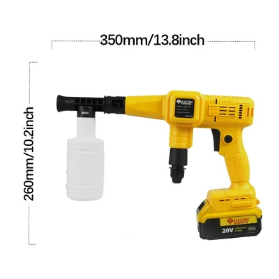 Electric Goddess Electric High Pressure Washer Water Gun Cordless Car Washer Cleaning Garden For Dewalt 20V BatteryPin
