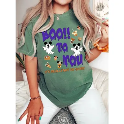 2025 Happy Halloween Disney T-shirt Mickey And Friends Shirt Disneyworld Halloween Vacation Men's T-shirt Tops