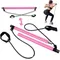 Pilates Stick - Adjustable Fitness Bar for Home Workout, Yoga, Stretching & Toning - Portable Exercise Rod with Elastic Bands