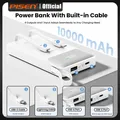 PISEN Cavo integrato 22,5 W 10000/20000 mAh Power Bank Display LED 4 uscite porta Compatibilità universale per iPhone 8-16 Samsung