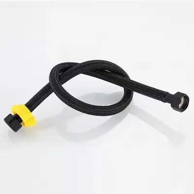 G1/2" All Black Stainless Steel Water Inlet Hose Faucet Hose Water Heater Pipe Toilet Connection Kitchen Bathroom Hose