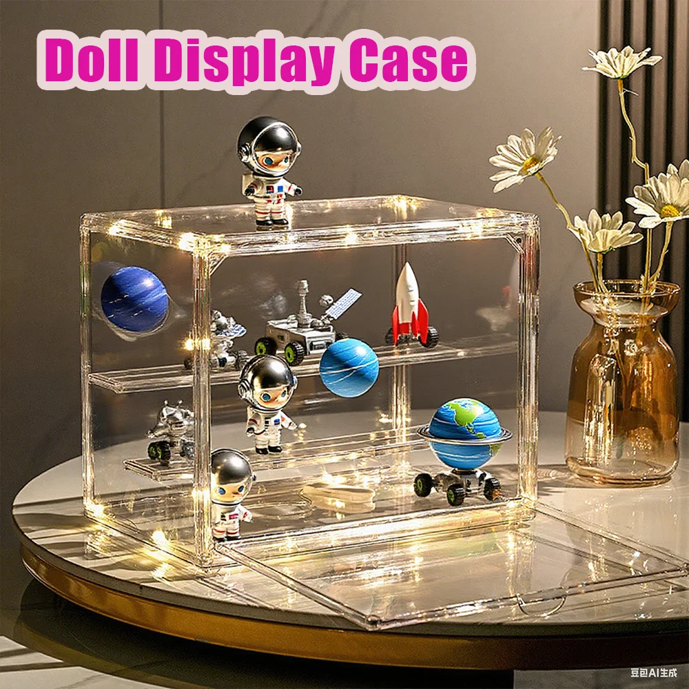 Acryl-Vitrine für Sammlerfiguren und Blindbox-Spielzeug, dreilagiges Anime-Automodell mit großer Kapazität, LEGO Pop Mart zum Sammeln Image