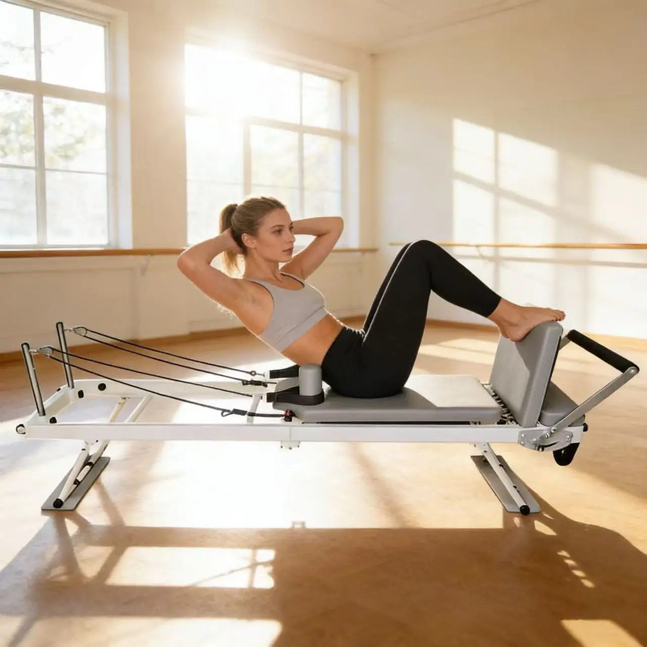 Pilates Core Bed Grande attrezzatura per fitness da palestra per yoga Pilates Reformer con scatola quadrata