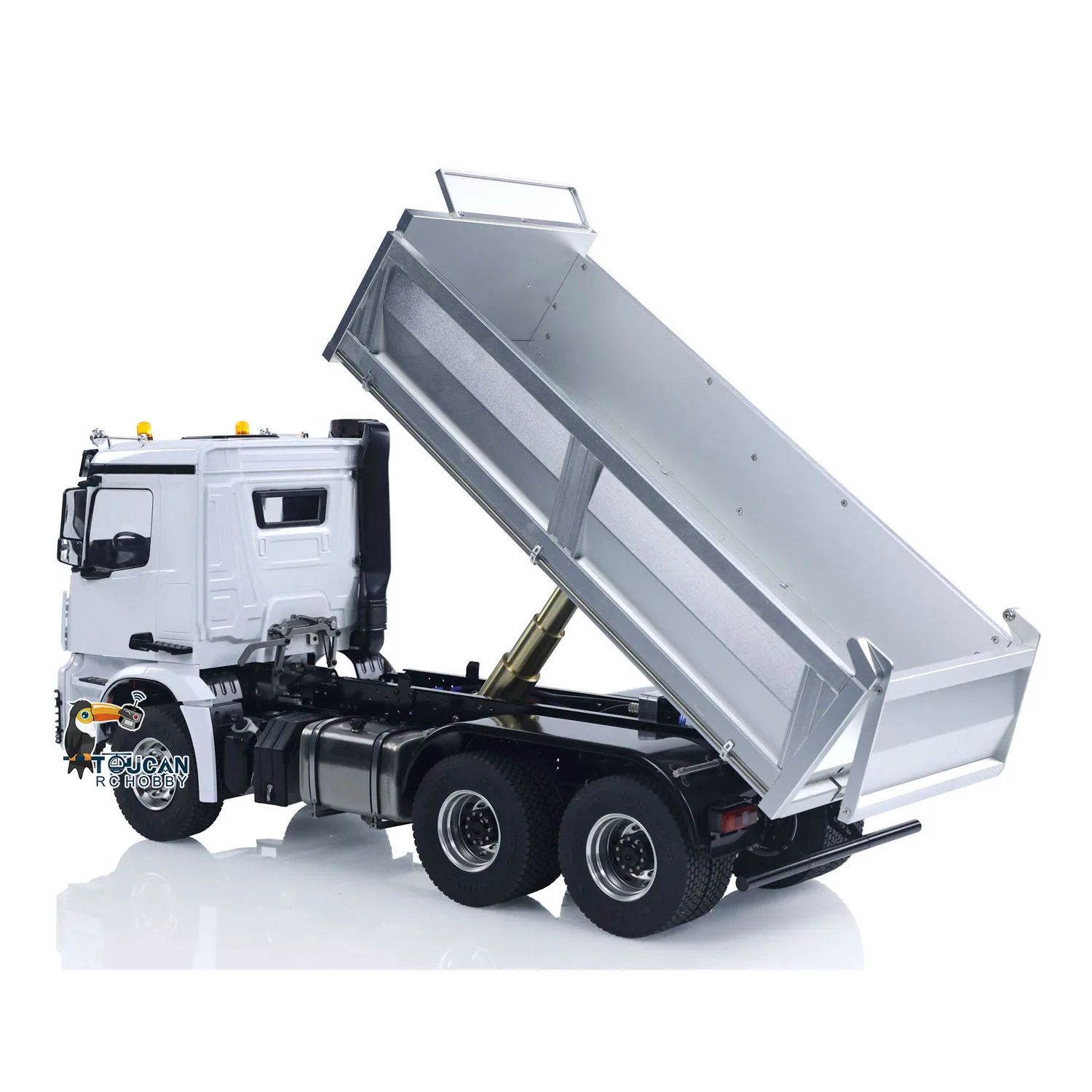 6X6 RC Dumper Metall Chassis 1/14 Hydraulische Kipper Licht Sound KEINE Sperre Achse Fahrzeuge Radio Gesteuert Spielzeug Auto Modell geschenke Image