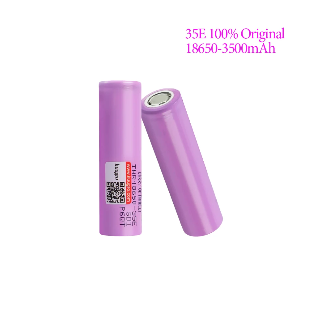 18650 3500 mAh 3,7 V 100 % echter wiederaufladbarer Lithium-Akku INR18650-35E Dauerentladung 10 A Parallel-Serienkombination Image