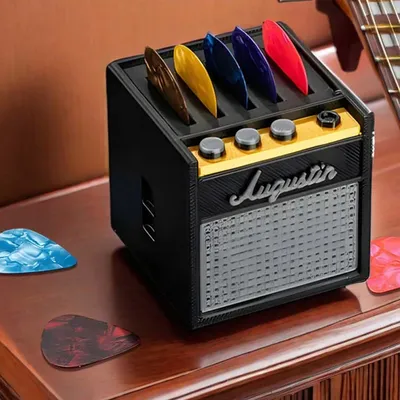 Plektrum Halter Verstärker Lautsprecher Gitarre Pick Halter Lagerung Fall Retro Gitarre Verstärker Modell für Bass Elektrische Akustische Gitarren Ukulele