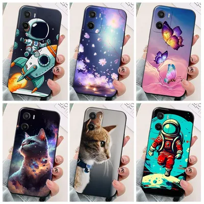 For Motorola Moto E15 Phone Case astronaut Silicone Camera Protection Back Cover For Moto G05 G15 E15 E14 E13 Funda