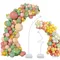 Kit arco per palloncini Supporto per palloncini a mezzo arco a forma di piegatura gratuita con base Kit colonna per palloncini per decorazioni per matrimoni, feste di compleanno