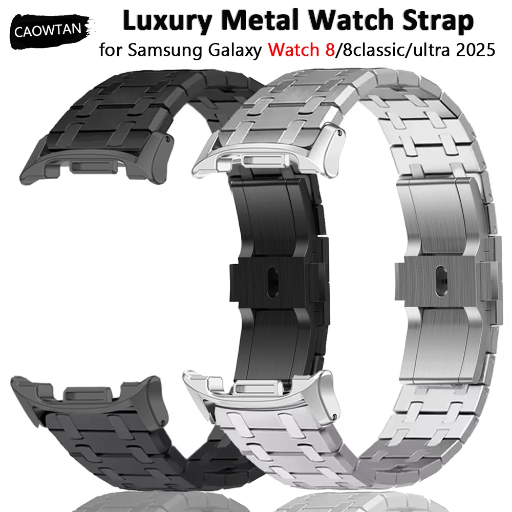 Luxuriöses Edelstahlarmband für Samsung Galaxy Watch Ultra 2025, 47 mm Correa-Armband für Galaxy Watch 8 Classic 46 mm 8 40 44 mm Image