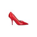 Salvatore Ferragamo Hohe Schuhe - Pointed-Toe Pump With Mid-Height Stiletto Heel - Gr. 6 - in Rot - für Damen