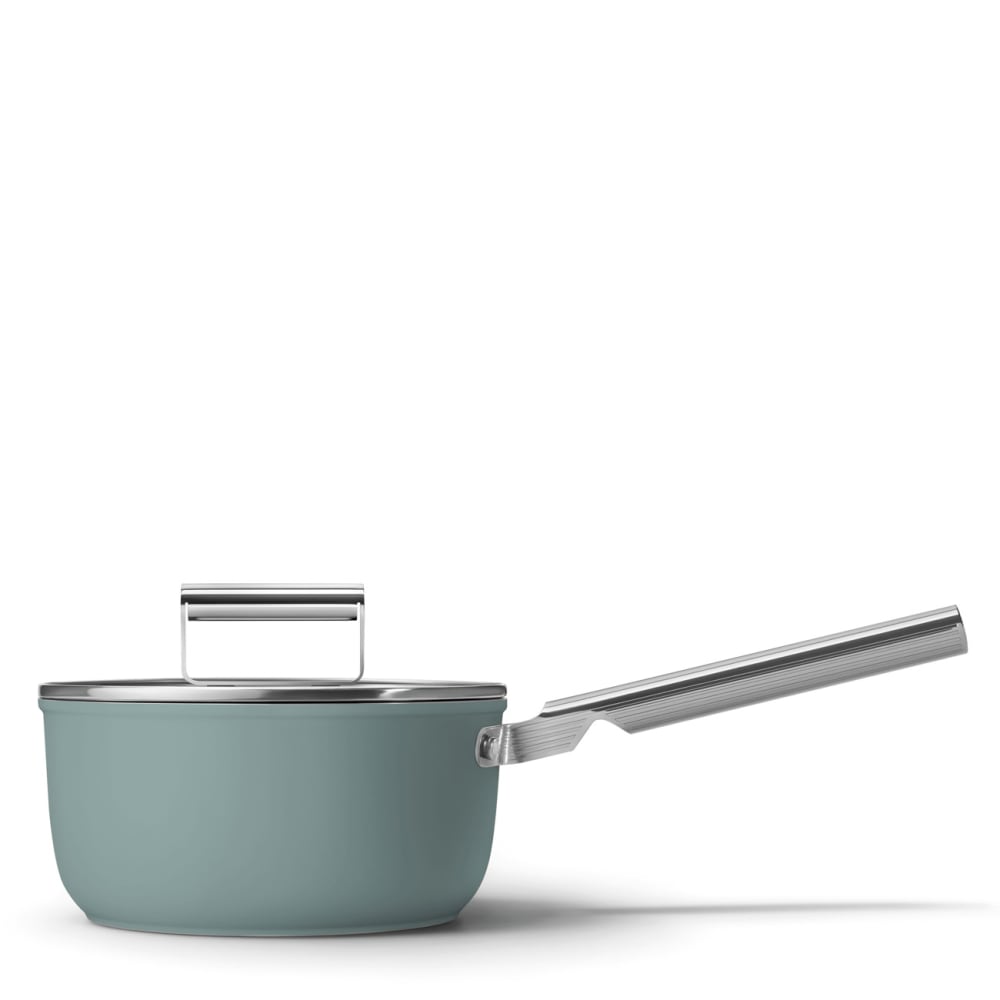 Casserole 20cm vert émeraude avec couvercle Smeg
