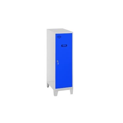 PROREGAL Schließfachwürfel AMEGO | HxBxT 101,5x40x50cm | Mit Standfüße | Blau-Weiß | Spind Schließfach Garderobe Image