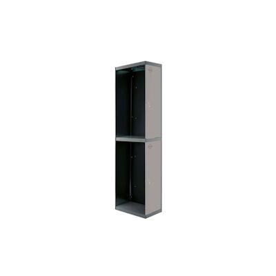 PROREGAL Spind AMEGO | HxBxT 180x30x50cm | 2 Abteile | Anbaumodul | Anthrazit-Grau | Schließfach Garderobe Image