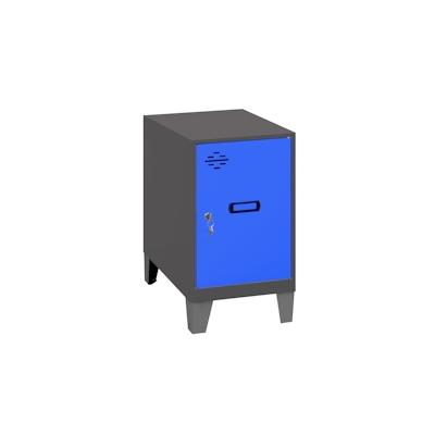 PROREGAL Schließfachwürfel AMEGO | HxBxT 57,5x30x50cm | Mit Standfüße | Blau-Anthrazit | Spind Schließfach Garderobe Image