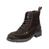 Schnürstiefelette PANTOFOLA D´ORO "Pantofola d'Oro Stiefelette Veloursleder", Gr. 46, braun (dunkelbraun), Veloursleder, casual, Schuhe