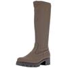 Stiefel GABOR "Gabor Stiefel Veloursleder/Microfaser", Damen, Gr. 37, braun (fango), Veloursleder, Microfaser, casual, Schuhe