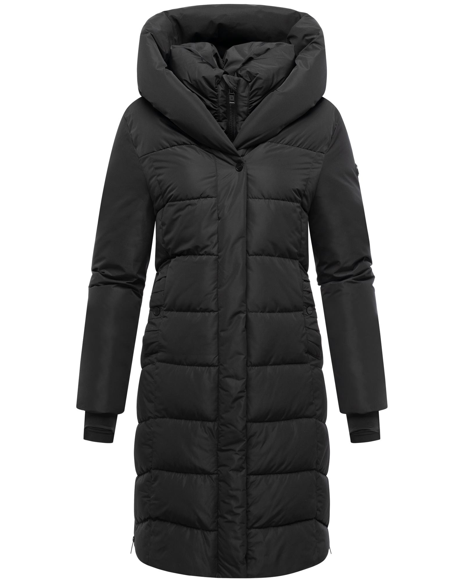 Steppmantel NAVAHOO "Laubzauber 14", Damen, Gr. XXXL(46), schwarz, Obermaterial: 100% Polyester. Innenfutter: 100% Polyester. Wattierung: 100% Polyester. Ärmelfutter: 100% Polyester, tailliert knieumspielend, hoch geschlossener Ausschnitt, eng... Image