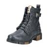 Schnürstiefelette MUSTANG SHOES "Mustang Shoes Stiefelette Lederimitat", Damen, Gr. 38, blau (navy), Lederimitat, casual, Schuhe