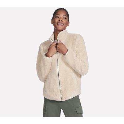 Skechers Women's Skech-Sherpa Jacket | Size 2XL | Natural/Tan | Polyester