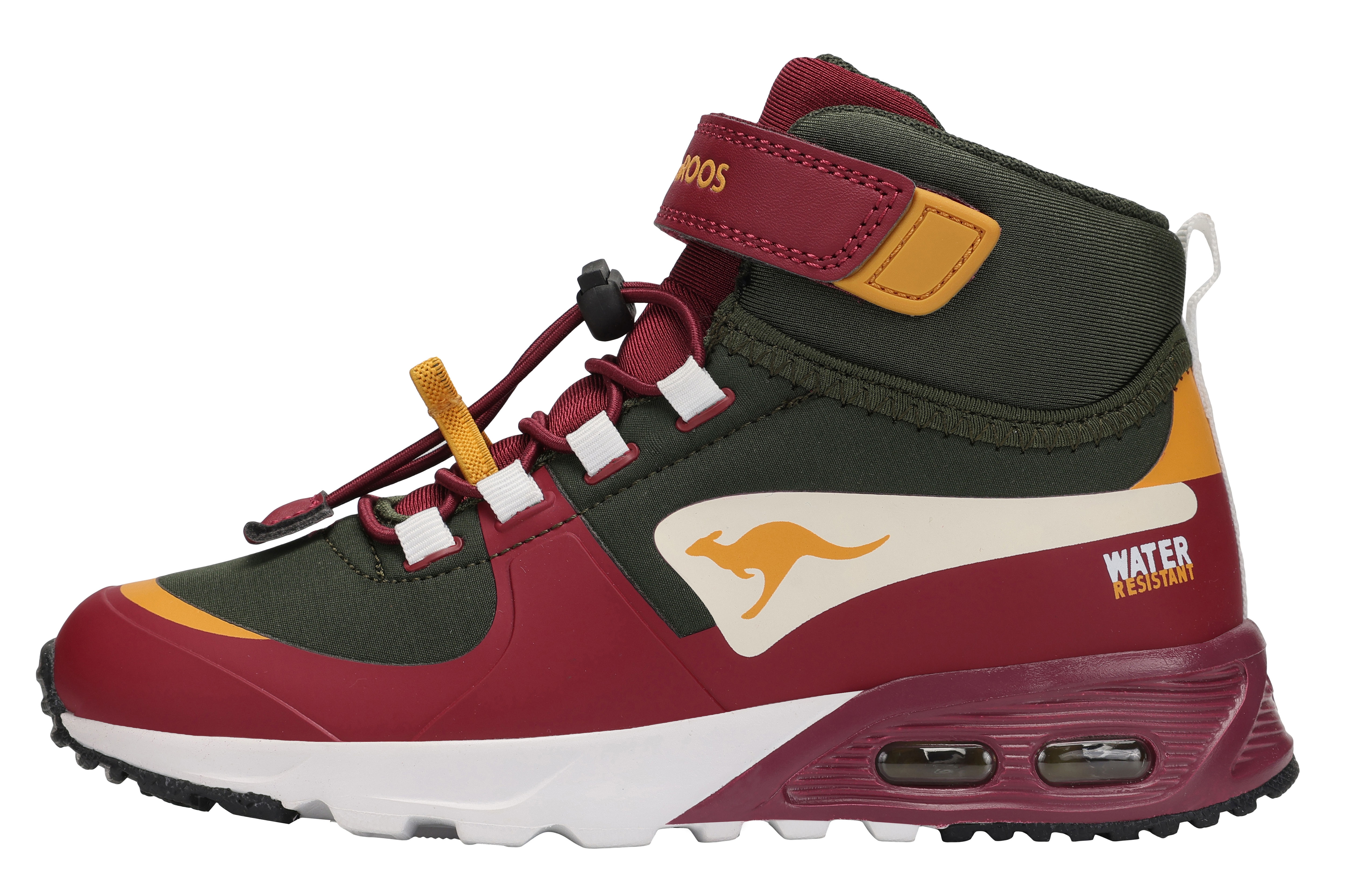 Sneaker KANGAROOS "KX-HYDRO", Gr. 35, grün (military grün, leafy jumpers), Synthetik, Textil, Schuhe, Wasserdicht Image