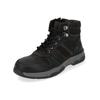 Schnürstiefelette HUSH PUPPIES "Hush Puppies Stiefelette Leder", Herren, Gr. 41, schwarz, Leder, casual, Schuhe