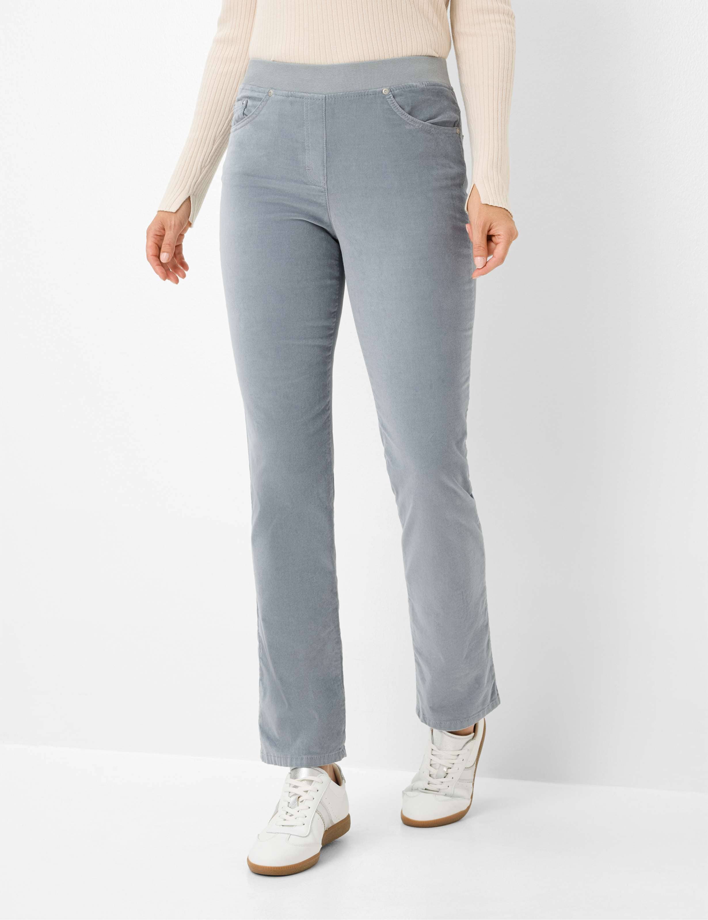 5-Pocket-Hose RAPHAELA BY BRAX "Style PAMINA", Damen, Gr. 48, Normalgrößen, blau, Web, 67% Baumwolle, 31% Viskose, 2% Elasthan, Hosen 5-Pocket-Hose