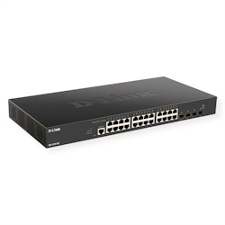 D-Link DXS-1210-28T Smart Managed Switch, 24x 10G Base-T + 4 x 10G/25G SFP28 Ports Image