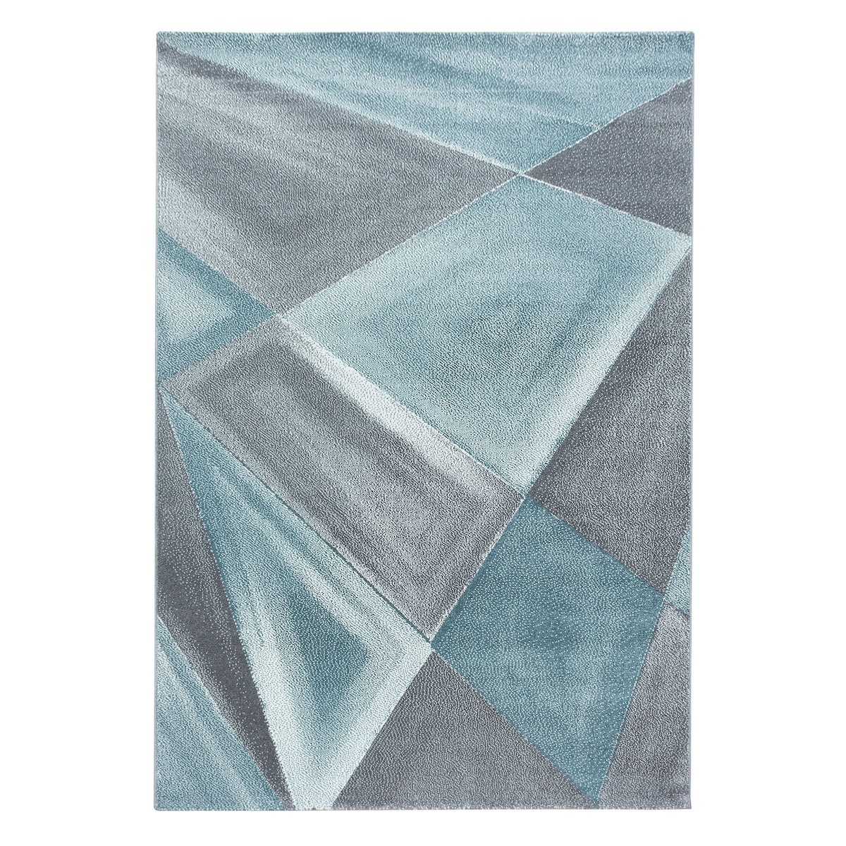 Carpetsale24 Designer Teppich Modern Abstrakt Gemustert – Grau und Blau – Wohnzimmerteppich für modernen Stil und Komfort, Größe 140x200 cm Image