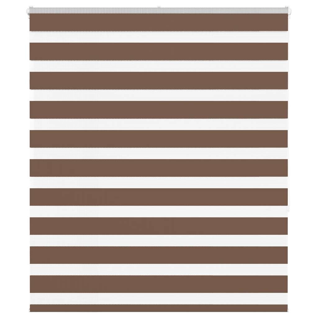 vidaXL Doppelrollo Braun 135x150 cm Stoffbreite 130,9 cm Polyester Image