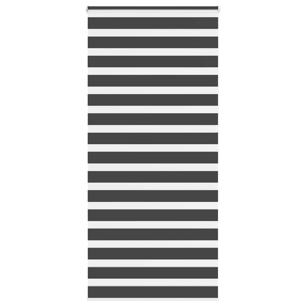 vidaXL Doppelrollo Schwarz 95x200 cm Stoffbreite 90,9 cm Polyester Image