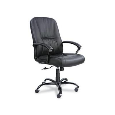 Safco Serenity Big Tall Leather Office Chair, 47in.H x 22in.W x 22in.D, Black