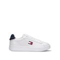 TOMMY HILFIGER JEANS Sneaker donna bianca/blu in pelle