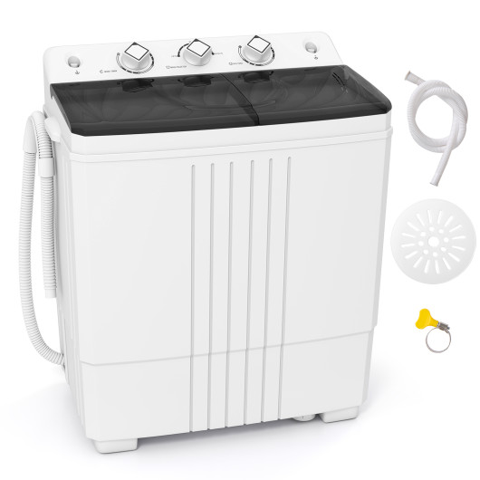 Costway Portable Washing Machine for Dorms and Apartment-Black