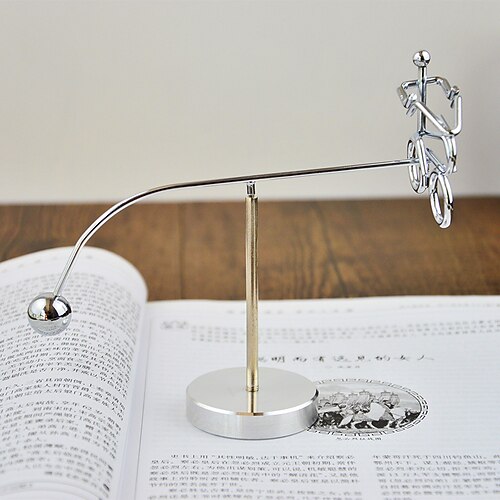 Stahl balancierende Skulptur balancierendes Becherspielzeug kinetische Kunst Balancespielzeug dekompressive Wissenschaft Psychologie Home Office Dekor Schreibtischspielzeug Image