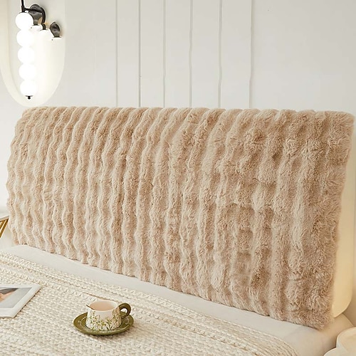 Hasen-Velourskopfteile Abdeckung Dicke Plüsch-Bettschützer Universelle Bett-Rückenabdeckung für alle Jahreszeiten Image