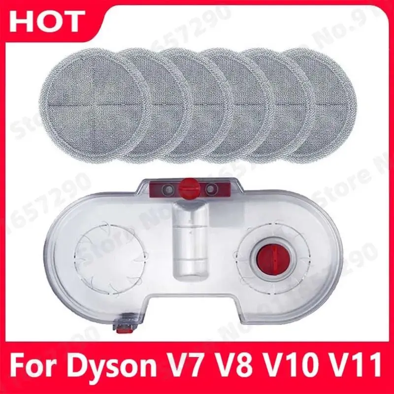 Elektrische Wasser Tank + 6 Mopp Tücher Für Dyson V7 V8 V10 V11 Staubsauger Zubehör Housheold Reinigung Werkzeug Wischen neue Image
