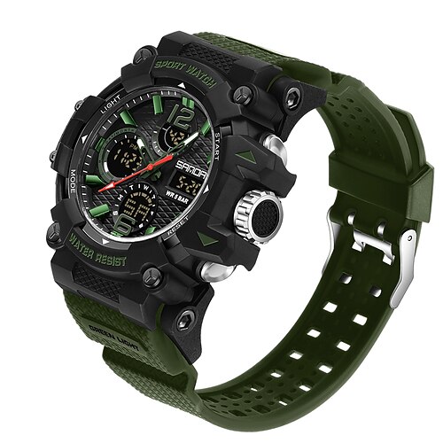 Mode sanda neue 6276 student elektronische uhr wecker multifunktionale dual display wasserdichte led männer elektronische uhr Image