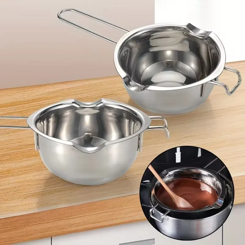Caldaia per fusione di cera per candele in acciaio inossidabile con manico resistente al calore per la fusione di caramelle al cioccolato e forniture per la produzione di candele