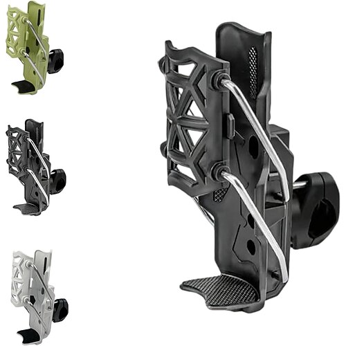 selbsteinstellender Getränkehalter, 360 Grad drehbar, automatische Verriegelung, selbsteinstellender Getränkehalter fürs Auto, universeller Wasserflaschenhalter für Fahrräder und Motorräder, Image