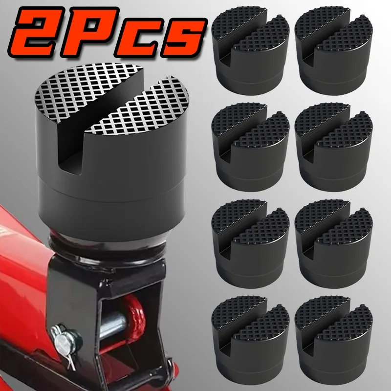 2PCS Universal Jack Gummi Unterstützung Pad Hebe Gummi Pads Langlebig Tragen Beständig Auto Schlitz Schiene Boden Buchse Adapter Image
