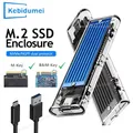 Custodia SSD M.2 NVMe NGFF Custodia esterna da M.2 a USB3.1 Gen2 Adattatore per disco rigido trasparente per disco SSD chiave NVME PCIE NGFF SATA M/B