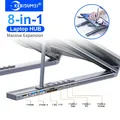 Docking station con staffa 8 in 1 Supporto per laptop in lega di alluminio Hub Adattatore da TYPE-C a HDMI 4K PD100W USB3.0 Hub da 5 Gbps Splitter USB