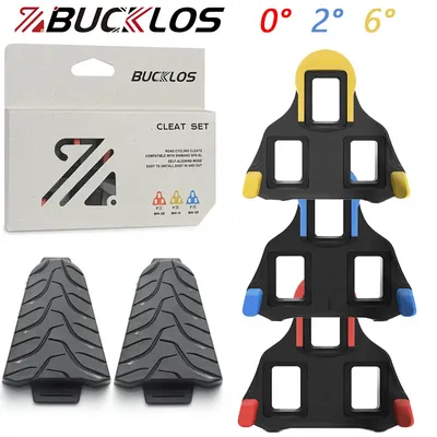 BUCKLOS Road Bike Cleat for SPD SL Pedal 0/2/6° Bicycle Self-locking Pedal Cleats Bike Float Pedal Cleat for SHIMANO SPD-SL