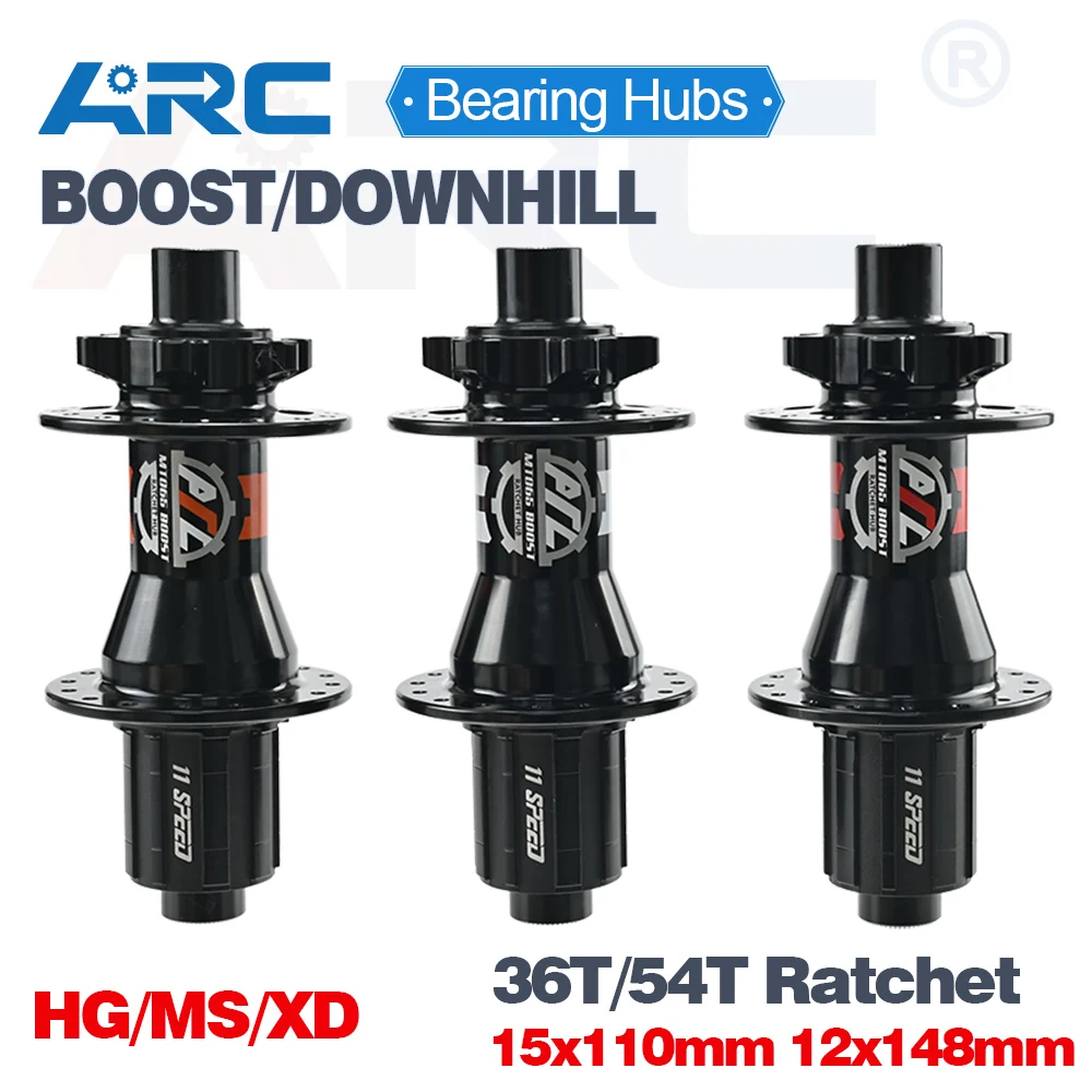 ARC MTB-Nabe BOOST Downhill-Nabe 36T 54T Ratschenstruktur 32 Löcher Scheibenbremse 15x110 12x148 Steckachse HG Micro Spline Sram XD Image
