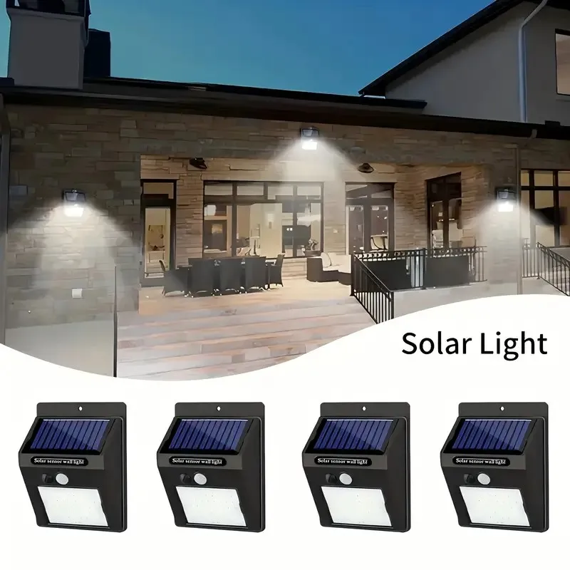 1/4 stücke Solar Wand Licht Außen Motion Sensor Nachtlicht 20LEDs IP65 Wasserdicht Für Garten Tür Außen Beleuchtung straße Lampe