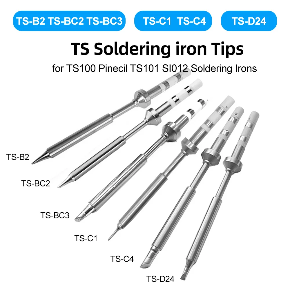 TS-B2 TS-BC2 TS-BC3 TS-C1 TS-C4 TS-D24 Tipps für Ersatz Pine64 TS100 TS101 SI012 Pinecil Lötkolben Image