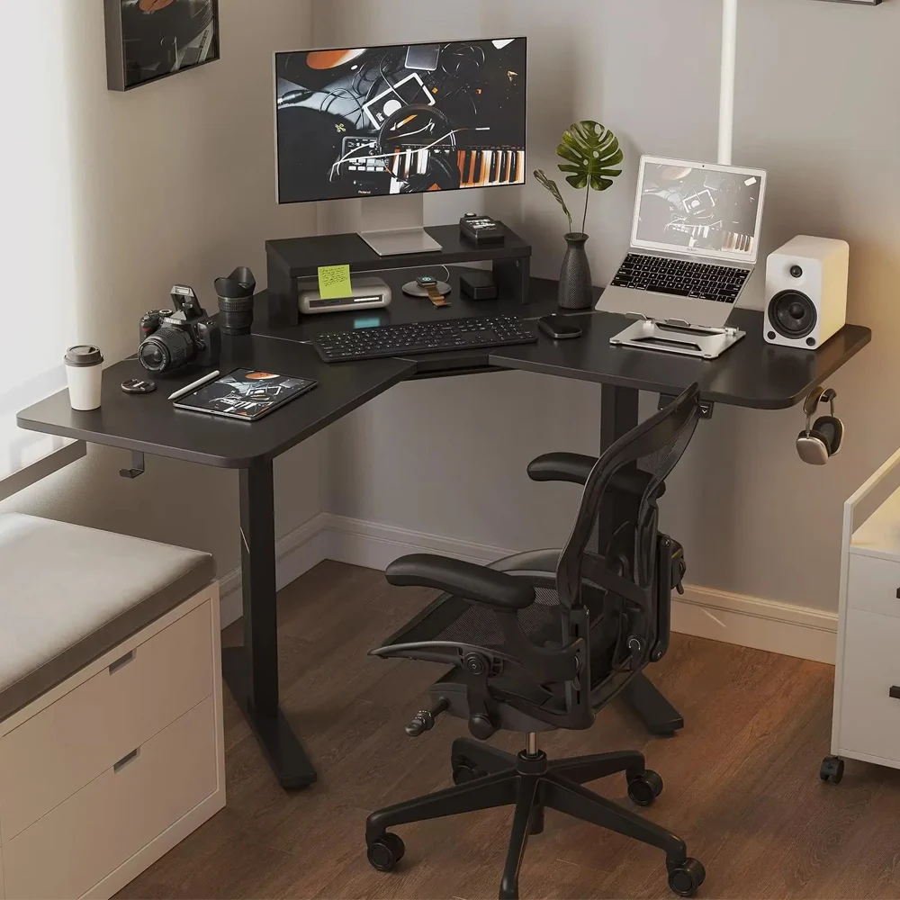L-förmiger Büroschreibtisch, elektrisch, höhenverstellbar, Stehpult, Eck-Computertisch, Gaming-Desktop für Home-Office-Schreibtische