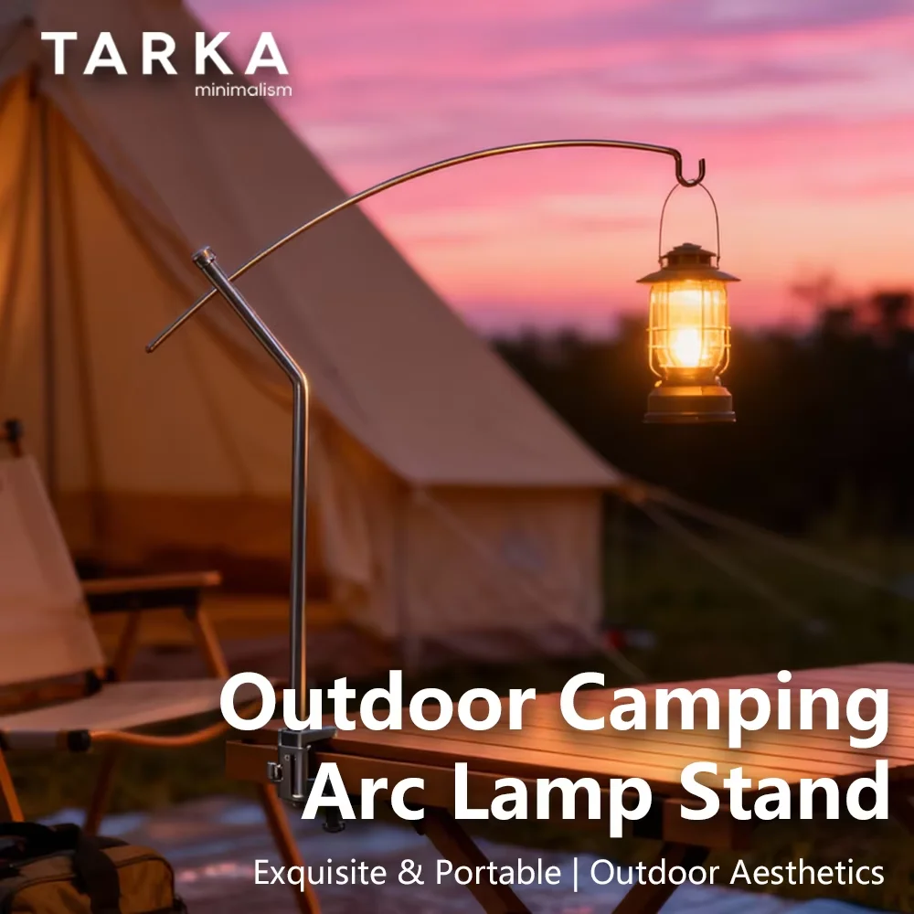 TARKA Camping Laternenständer Lichthalter Ultralight 360° ° Anpassung Tischleuchte Ständer Universal Desktop Beleuchtung Hängeregal Image