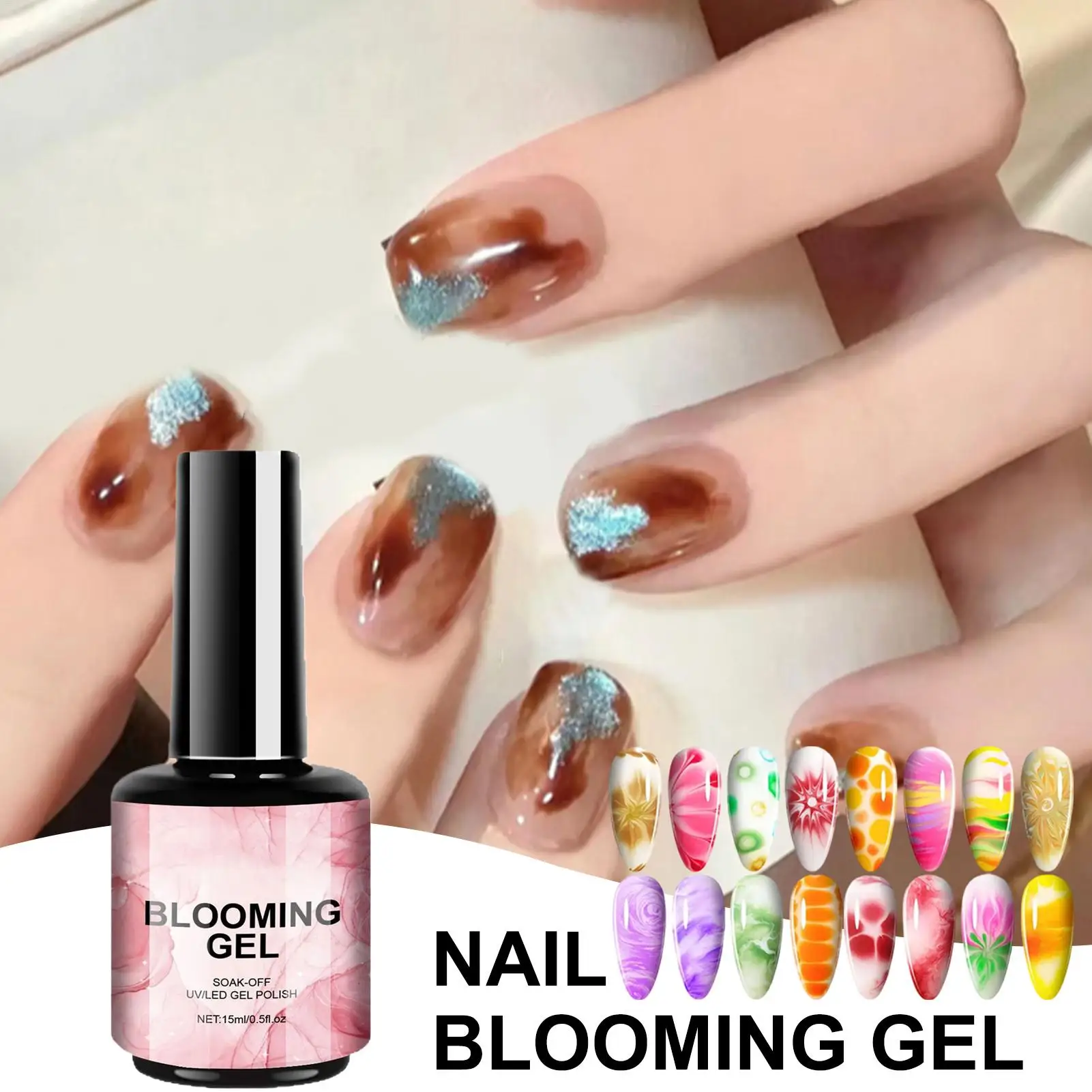 Nail Blooming Gel 15 ml Blossom Spreading Effect Funktionsgel White Gradient Gel Nagellack Soak Off UV Nagellack Gel Image